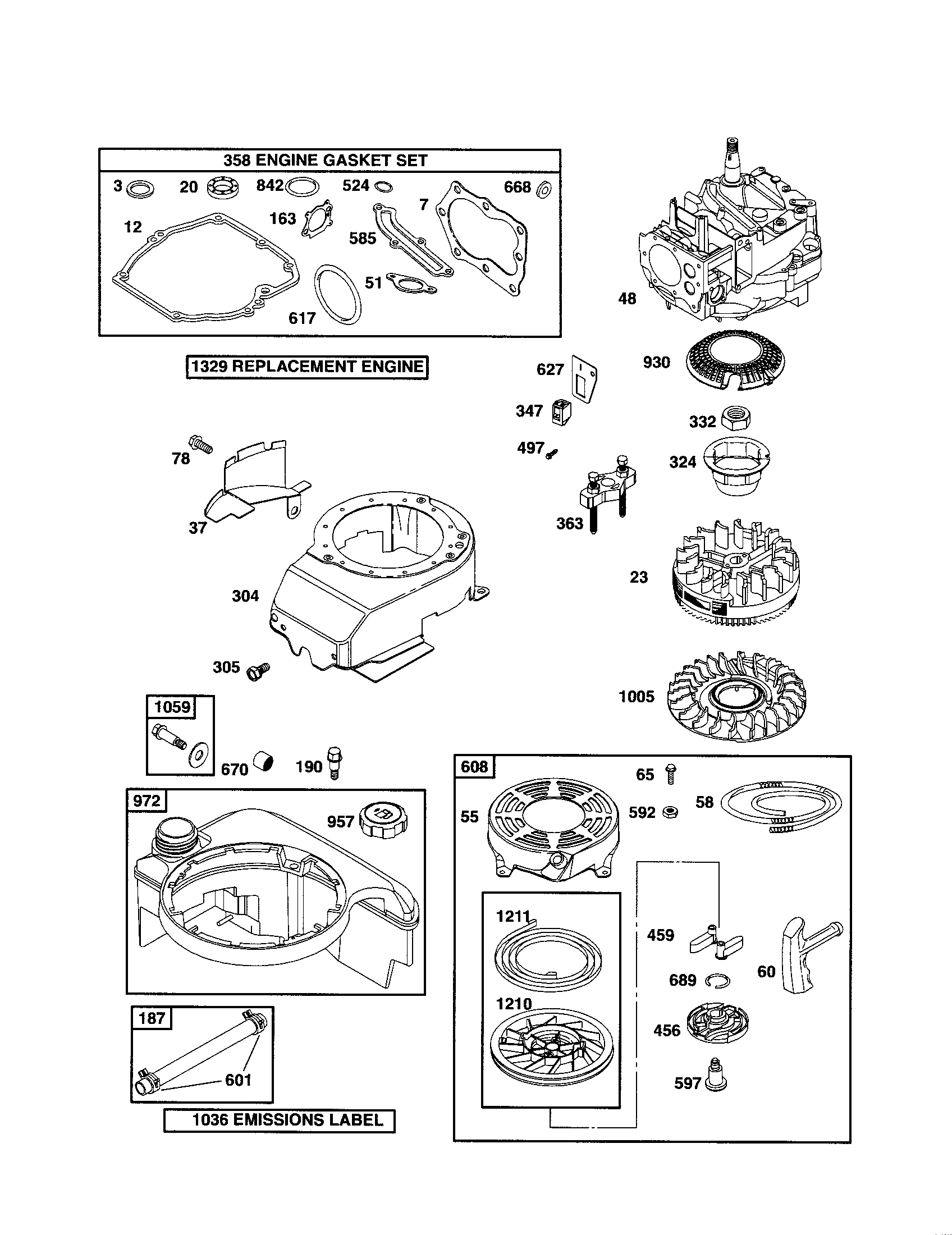 REWIND STARTER/FUEL TANK