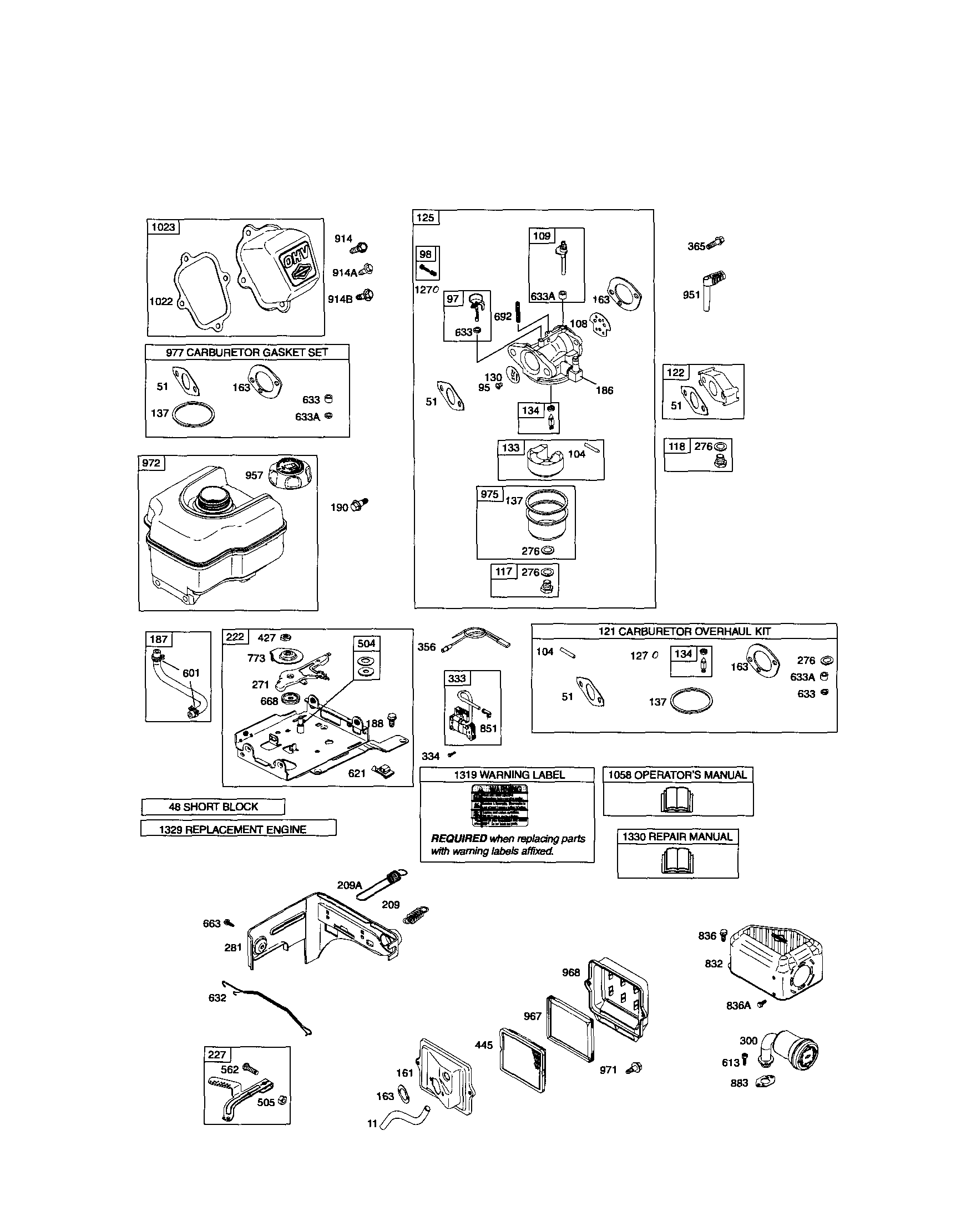 CARBURETOR/FUEL TANK