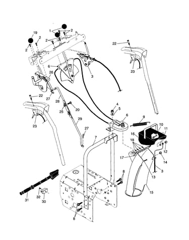 Control panel/discharge chute