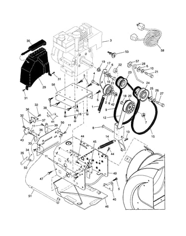 Chassis/engine/pulleys
