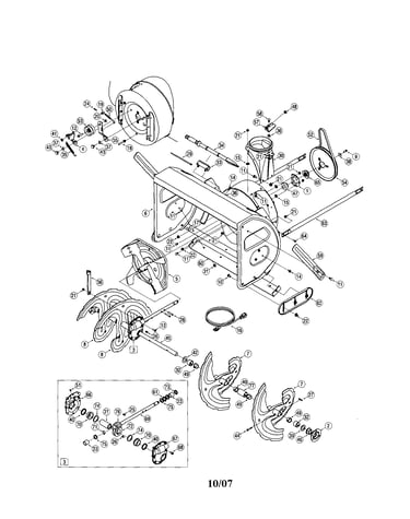 Auger housing/spiral/gear box