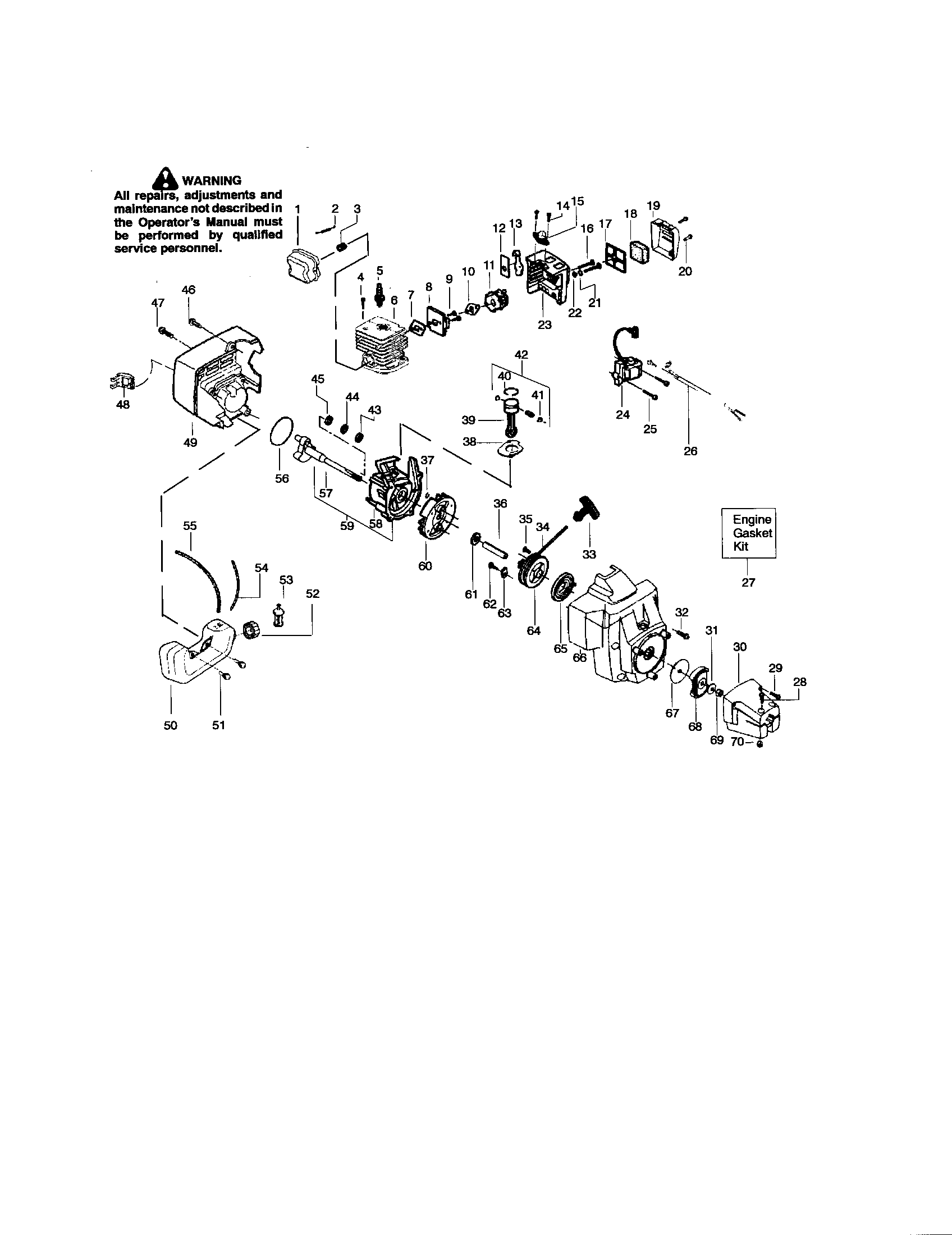 Cylinder/crankshaft/crankcase