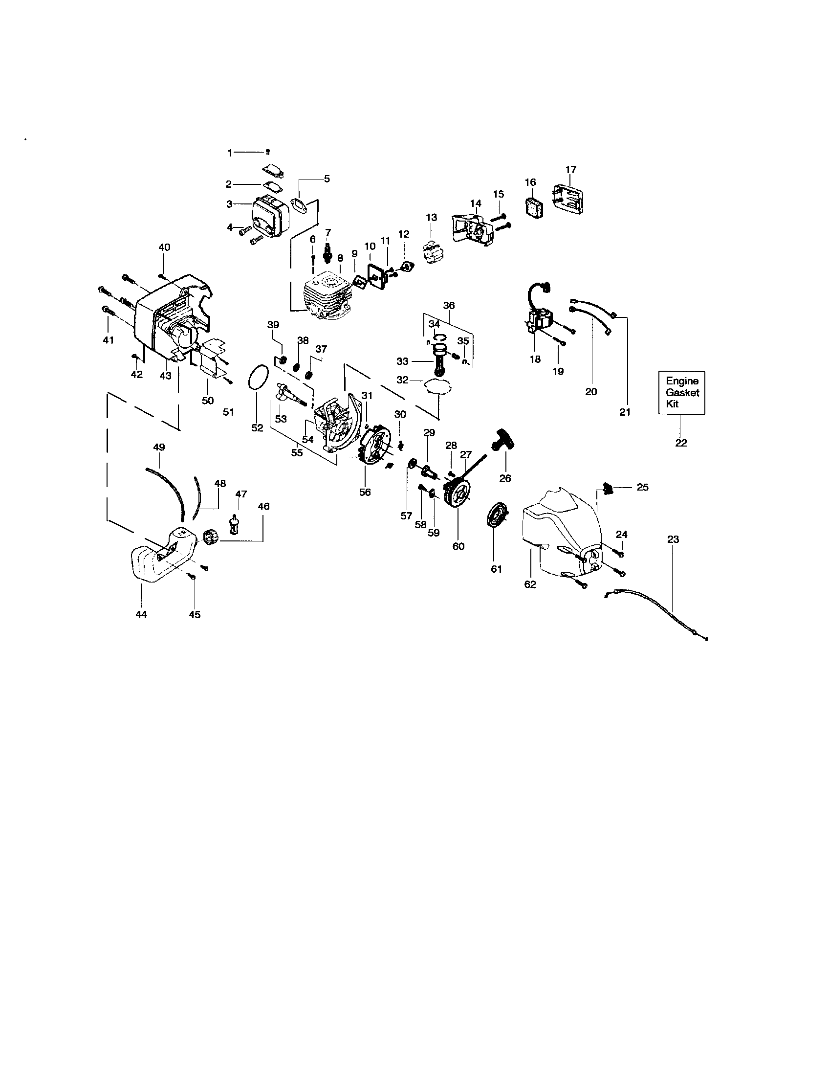Cylinder/crankshaft/crankcase