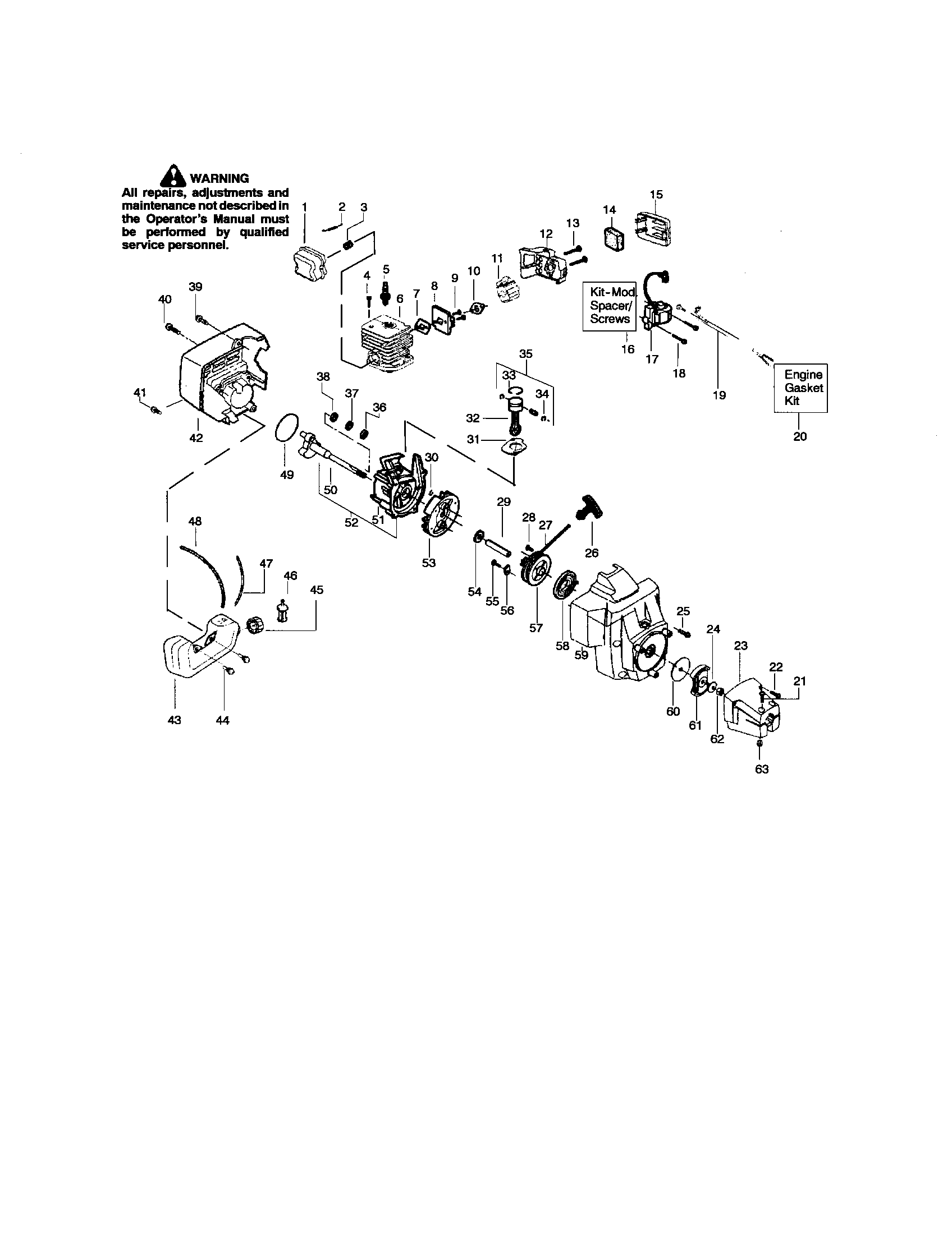 Cylinder/crankshaft/crankcase