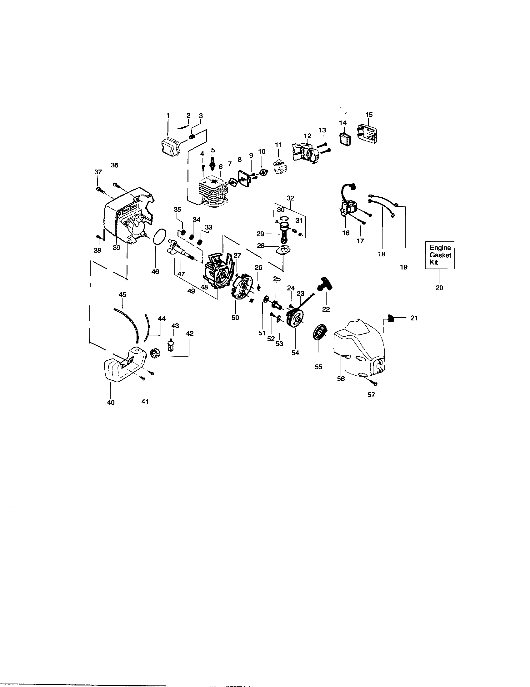 Cylinder/crankshaft/crankcase