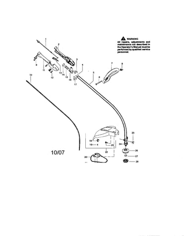 Driveshaft/handle/shield