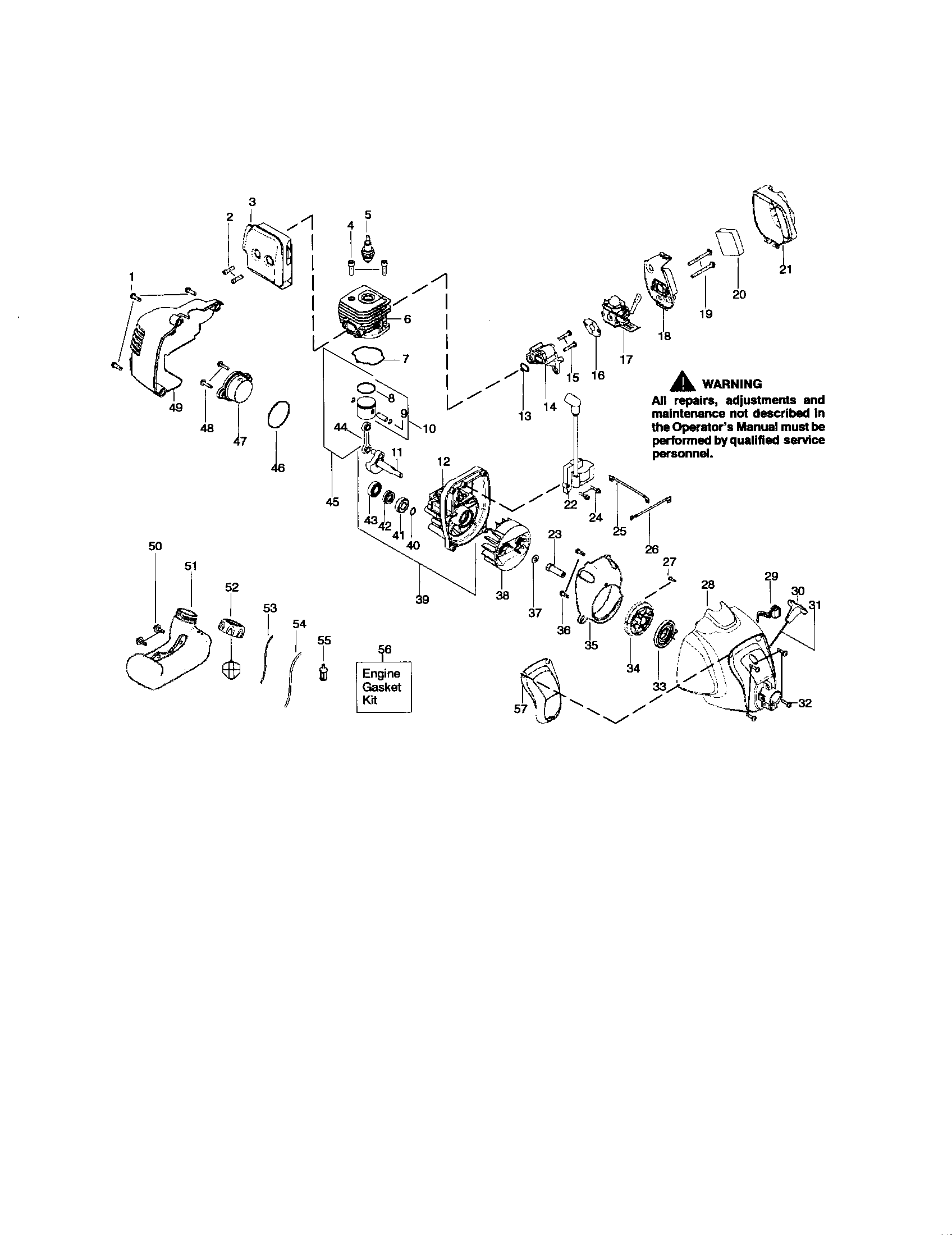 Cylinder/crankshaft/crankcase