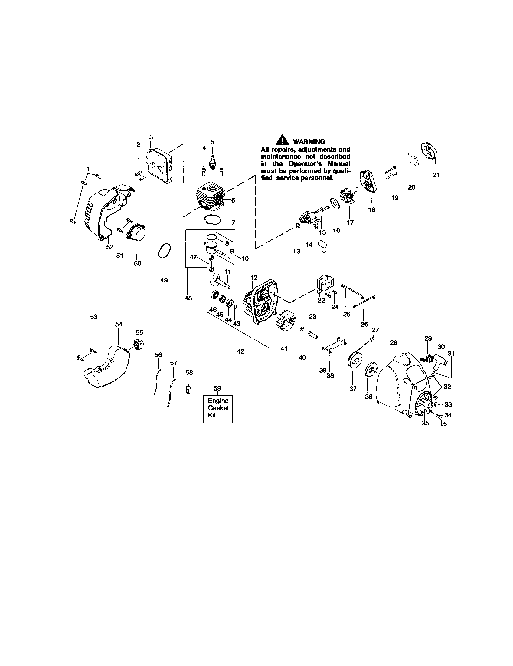 Cylinder/crankshaft/crankcase
