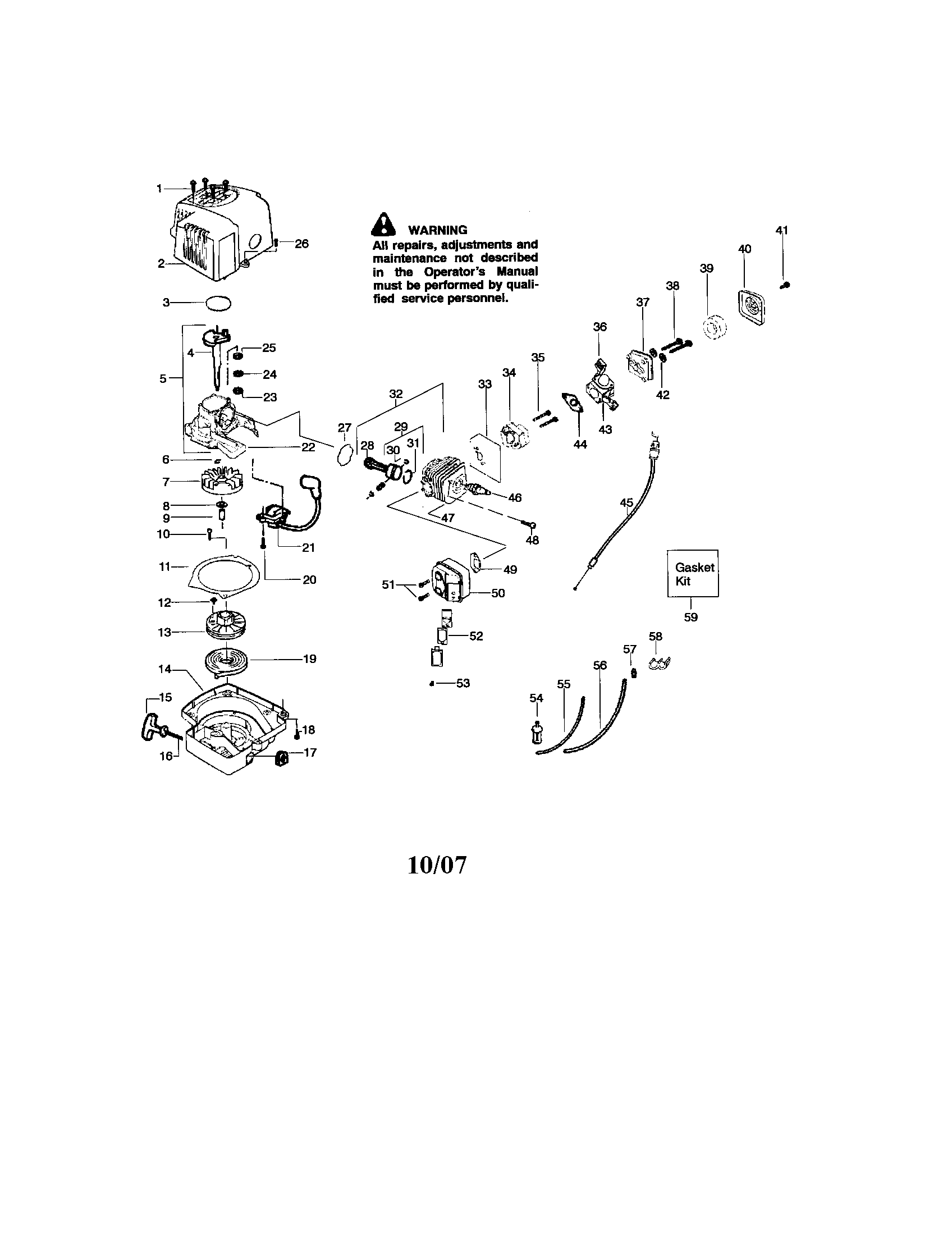 Cylinder/crankshaft/crankcase