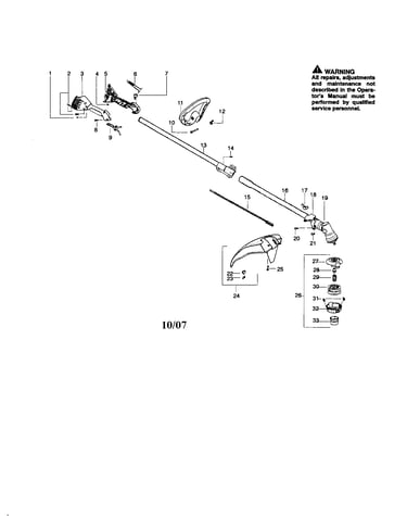 Driveshaft/handle/shield