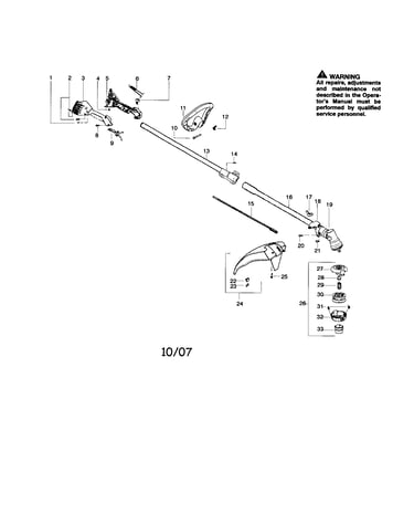 Driveshaft/handle/shield
