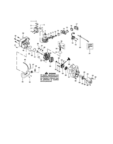 Cylinder/crankshaft/crankcase