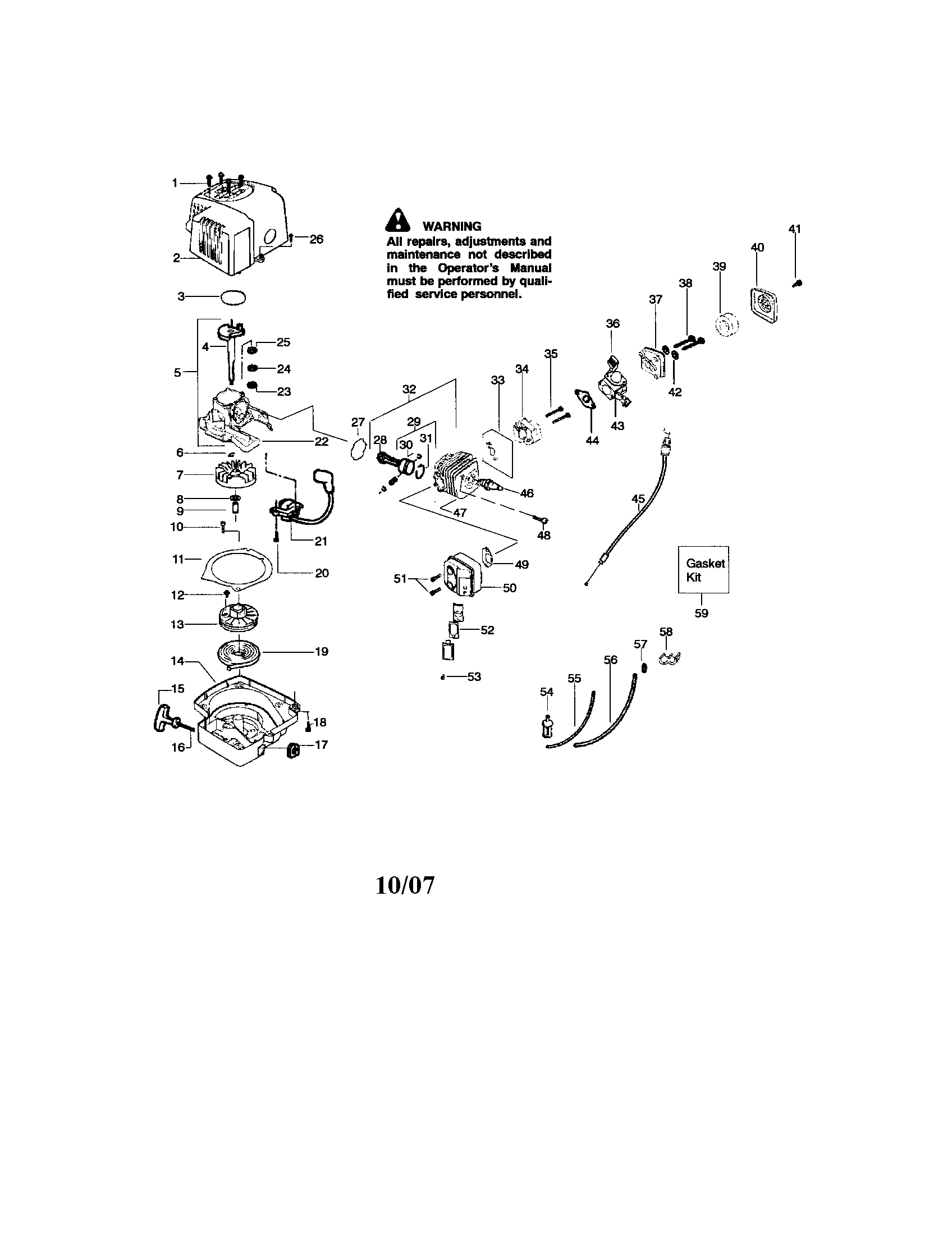 Cylinder/crankshaft/crankcase
