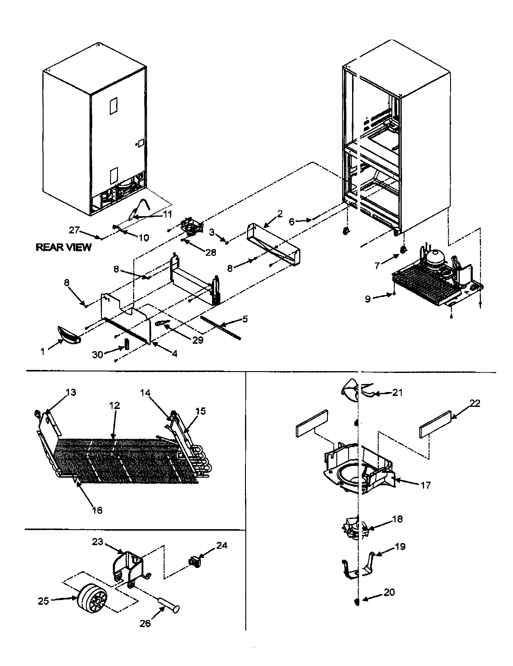 EVAPORATOR/EVAP MOTOR/ROLLERS