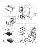 Interior cabinet/toe grill/frz shelves