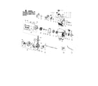 Poulan PPB250E TYPE 1 cylinder/crankshaft/crankcase diagram