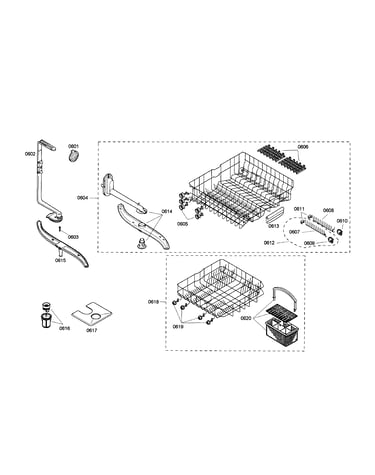 Racks/spray arm