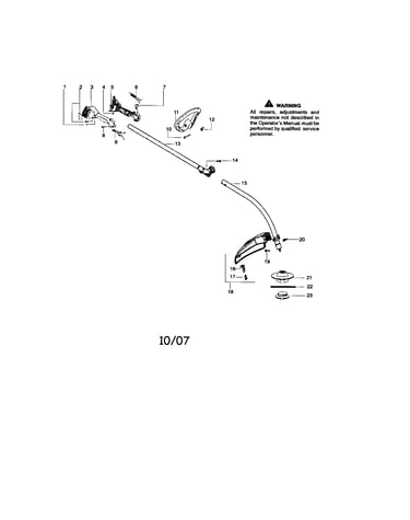 Driveshaft/shield/handle