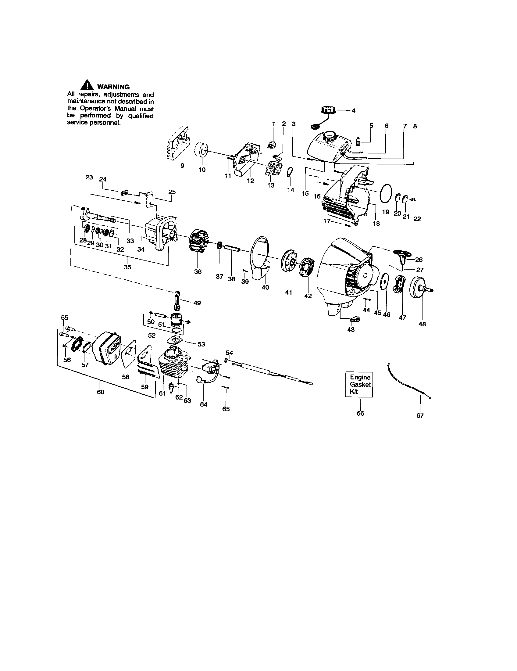 Cylinder/crankshaft/crankcase