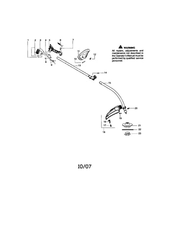 Driveshaft/shield/handle