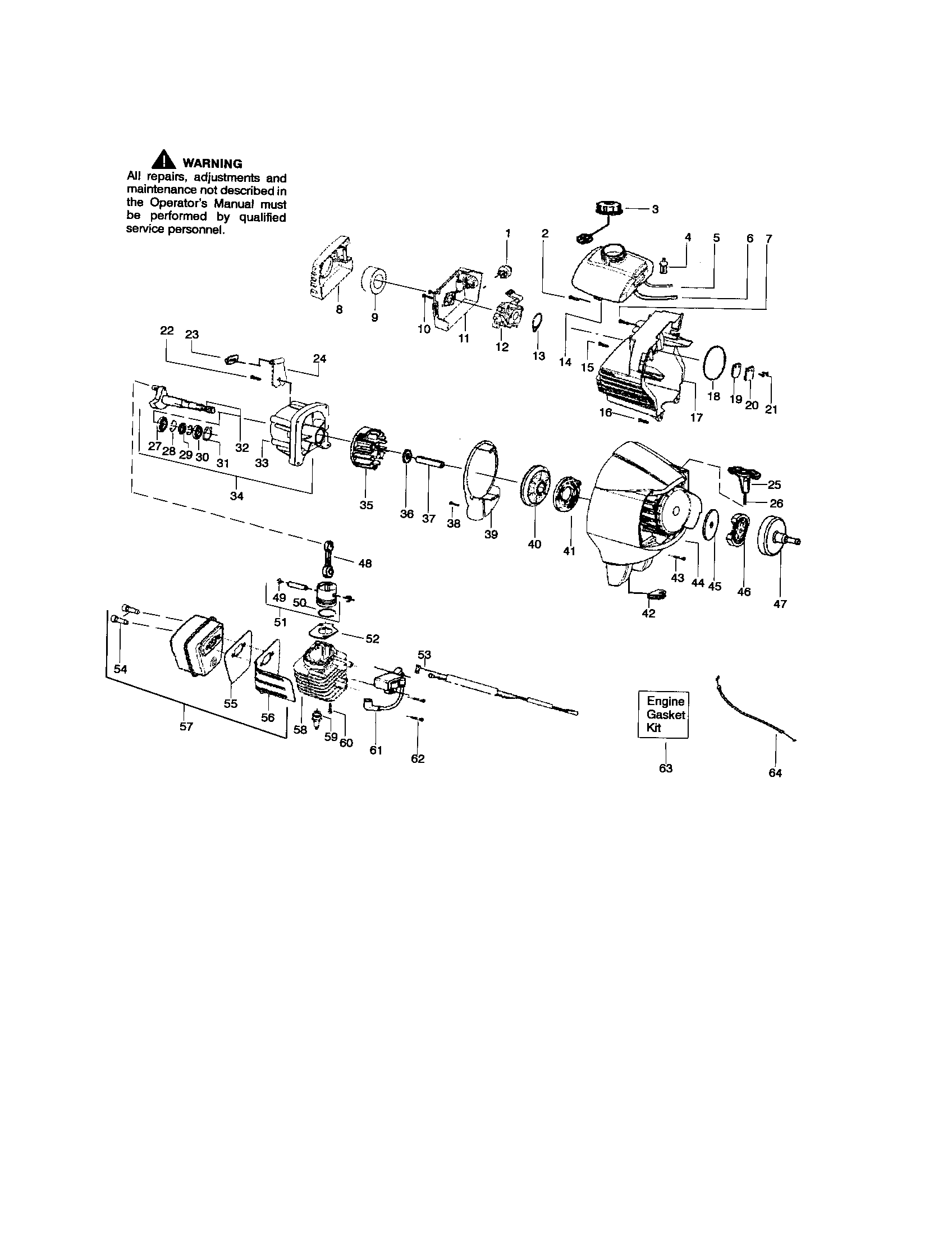 Cylinder/crankshaft/crankcase