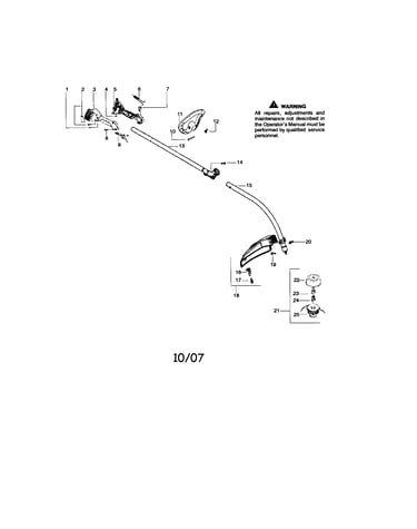 Driveshaft/shield/handle