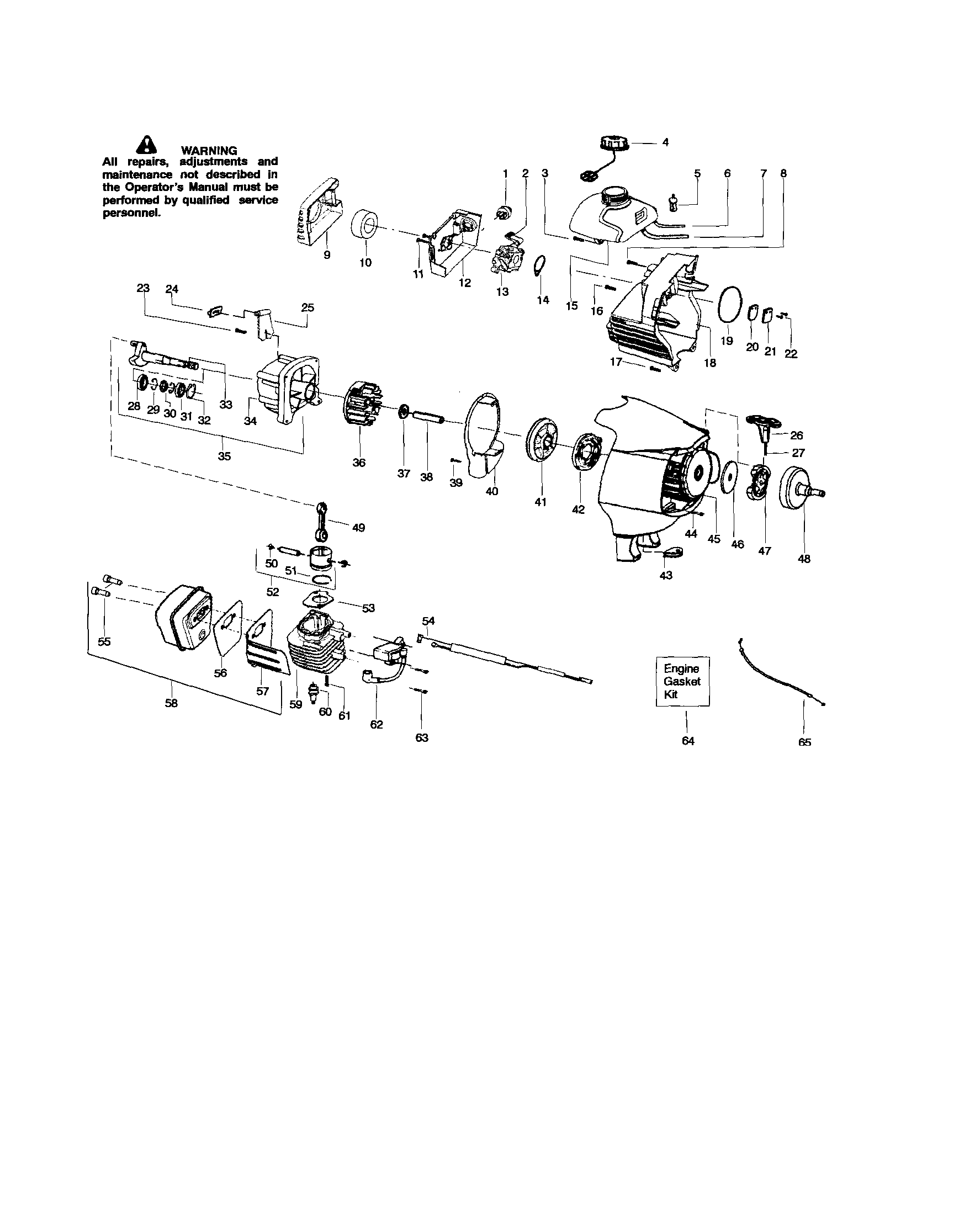 CYLINDER/MUFFLER/CRANKSHAFT