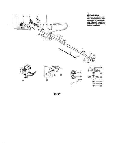 Driveshaft/shield/handle