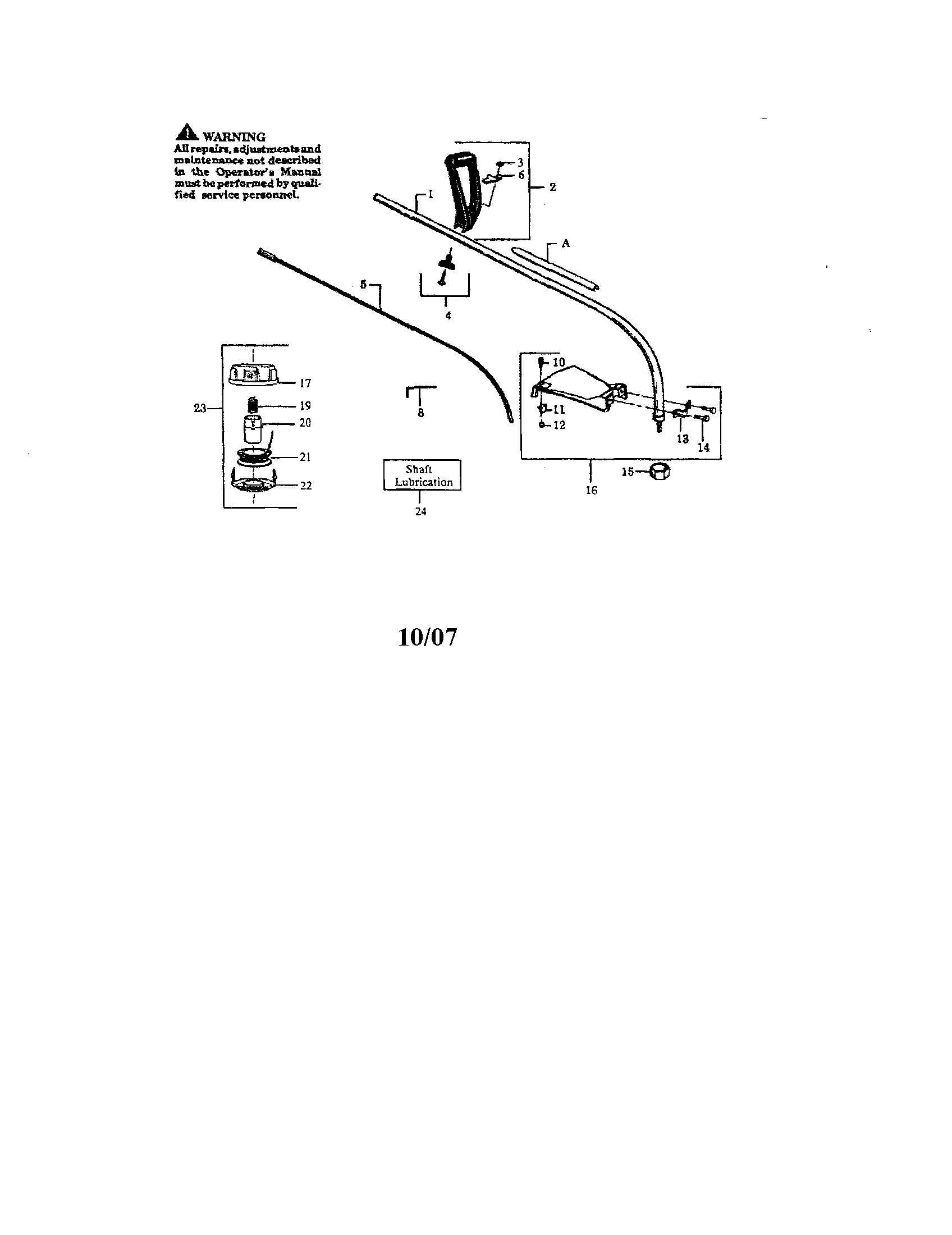 Driveshaft/shield/cutting head