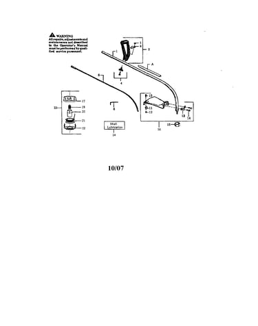Driveshaft/shield/cutting head