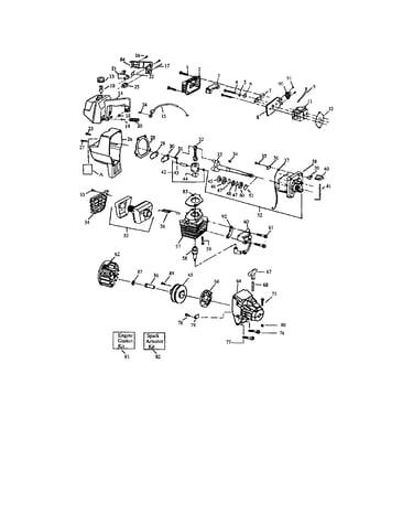 Cylinder/crankshaft/muffler
