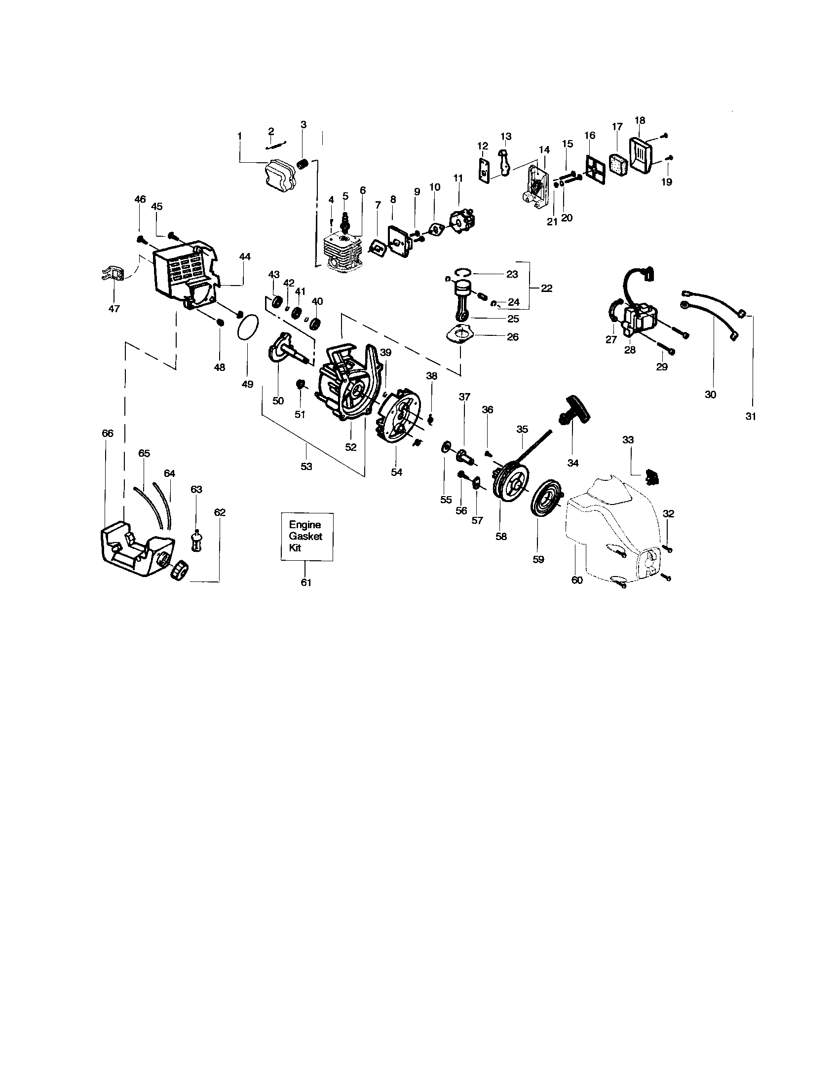 Cylinder/crankshaft/crankcase