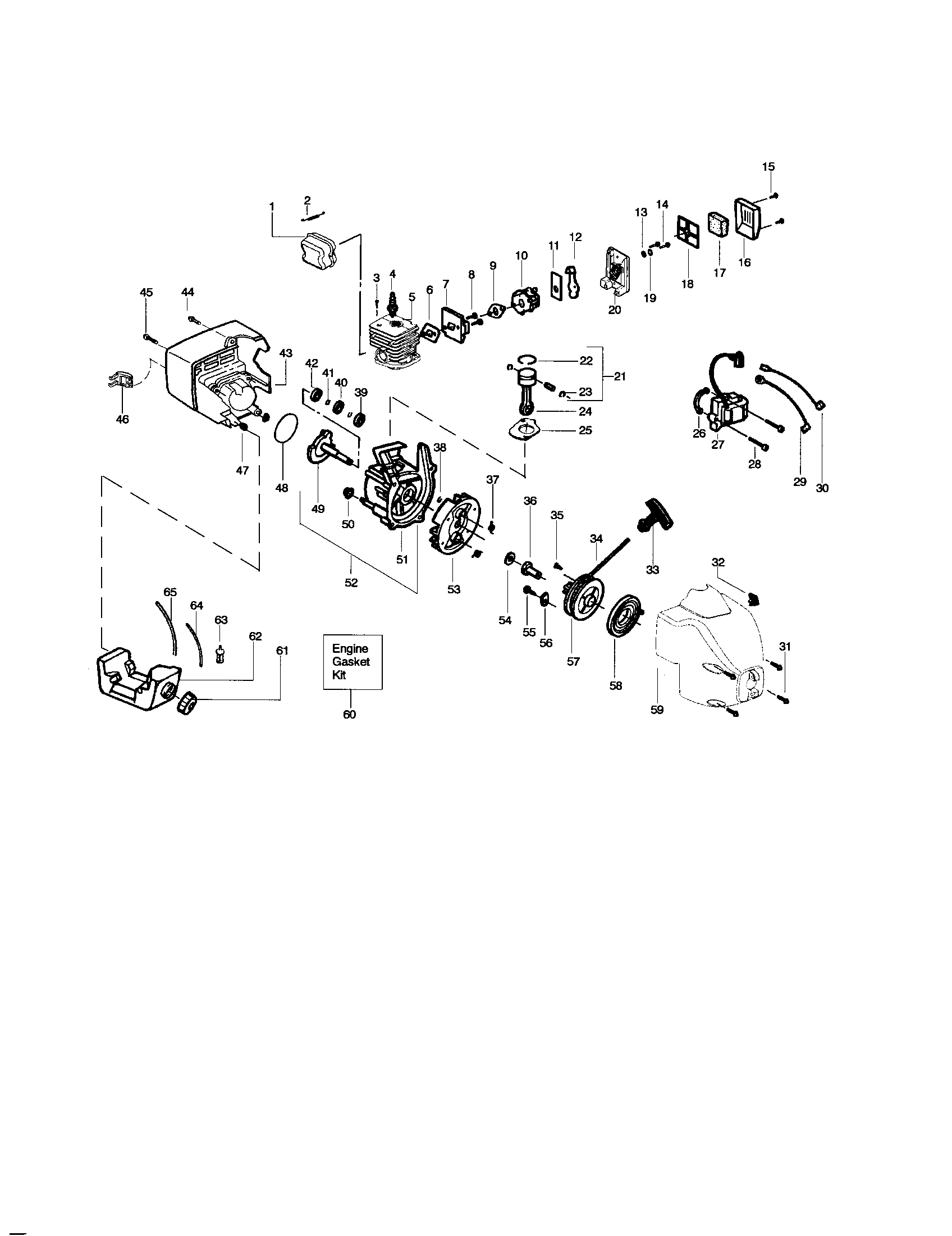 Cylinder/crankshaft/crankcase