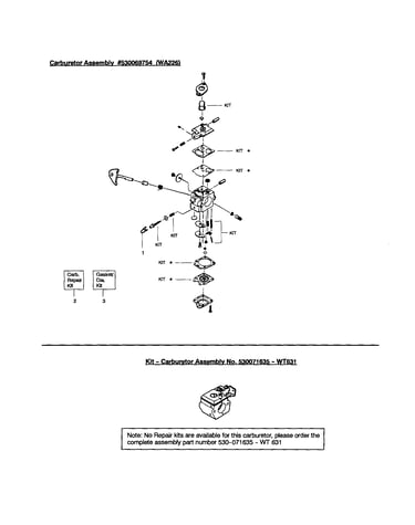 Carburetor #530069754 (wa226)