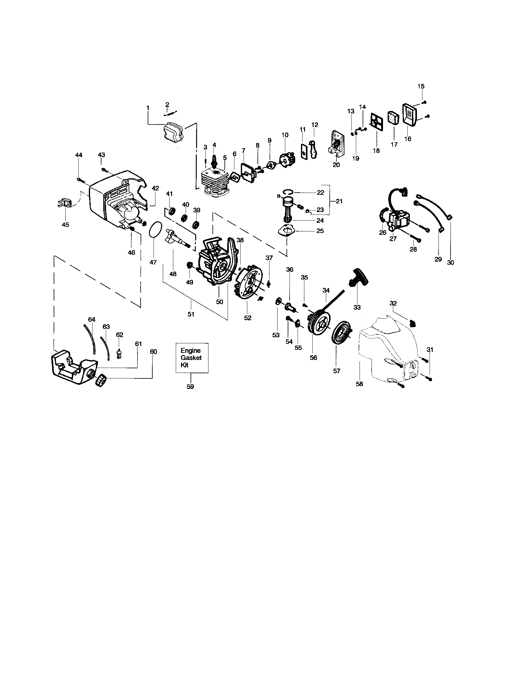 Cylinder/crankshaft/crankcase