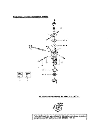 Carburetor #530069754 (wa226)