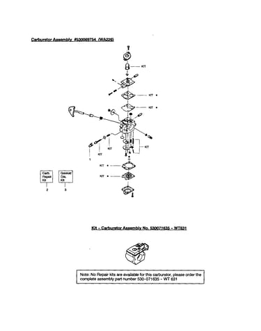 Carburetor #530069754 (wa226)