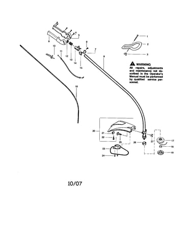 Driveshaft/shield/handle