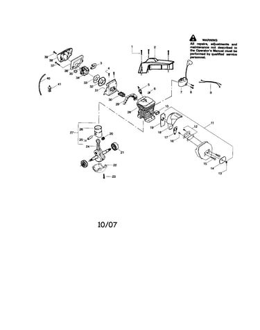 Cylinder/shield/crankshaft