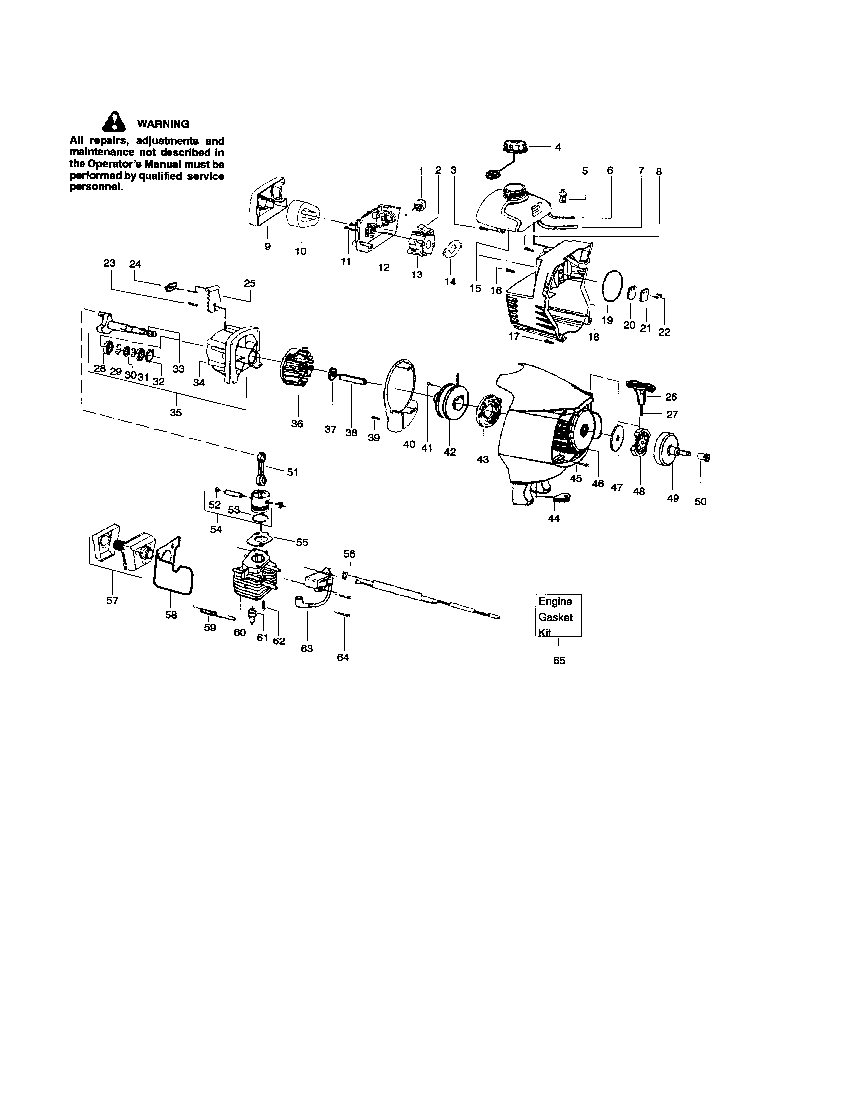 Cylinder/crankshaft/crankcase