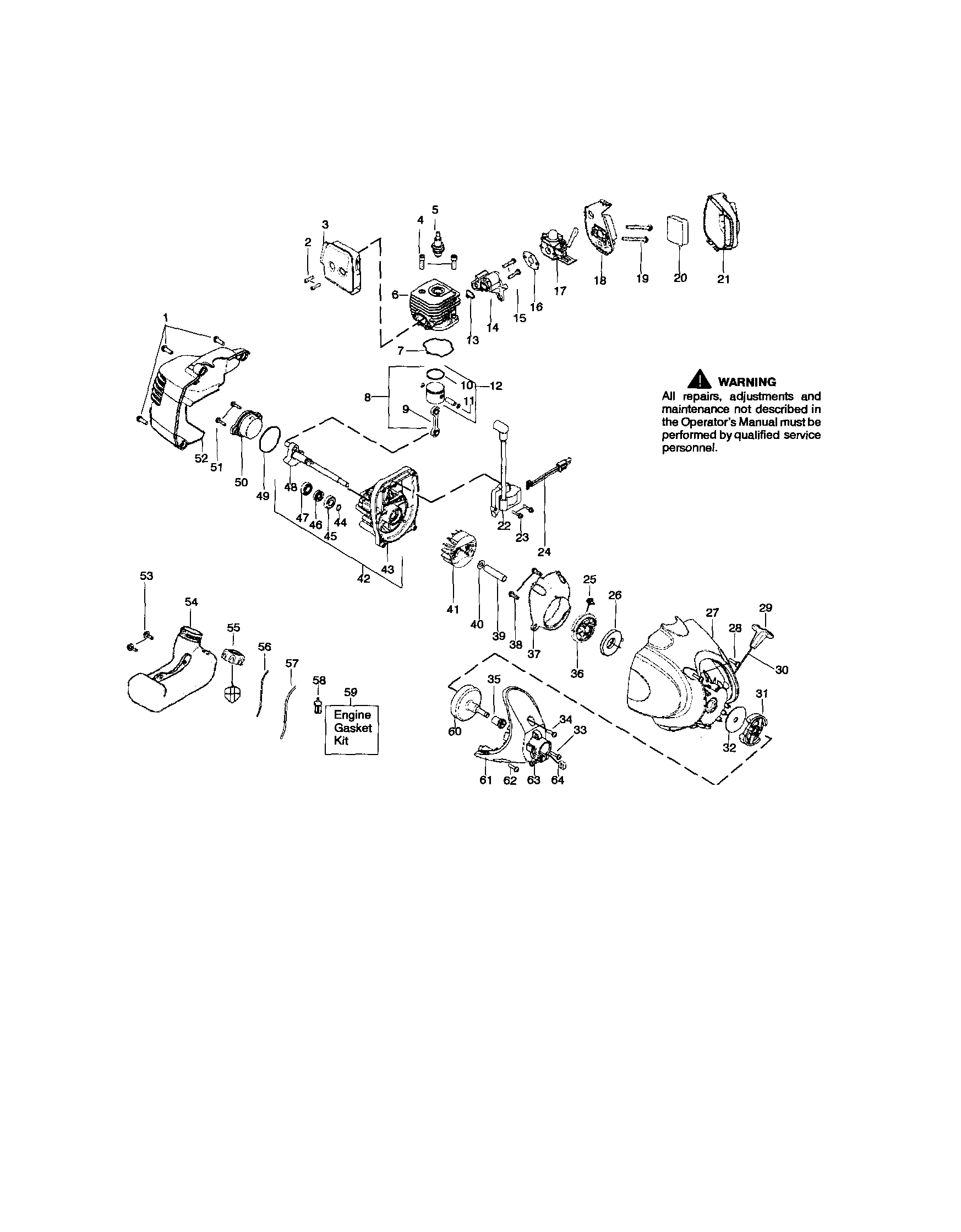 Cylinder/crankshaft/crankcase