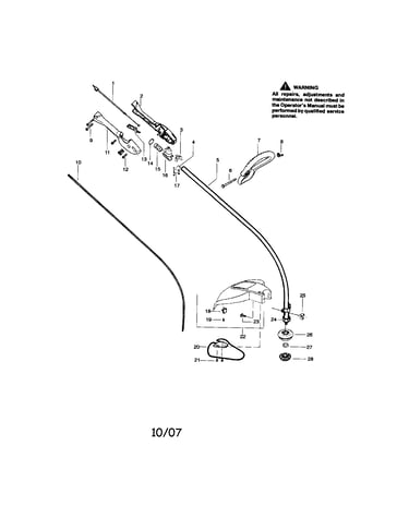 Driveshaft/handle/shield