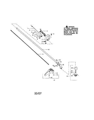 Driveshaft/handle/shield