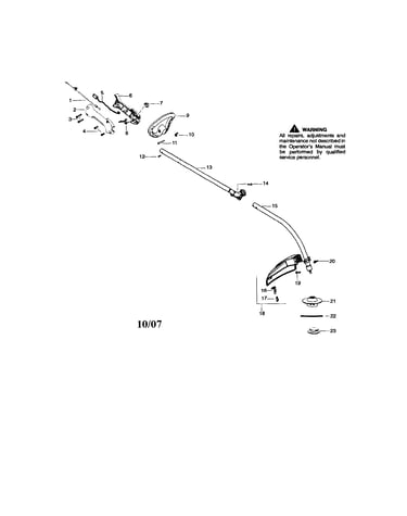 Driveshaft/handle/shield