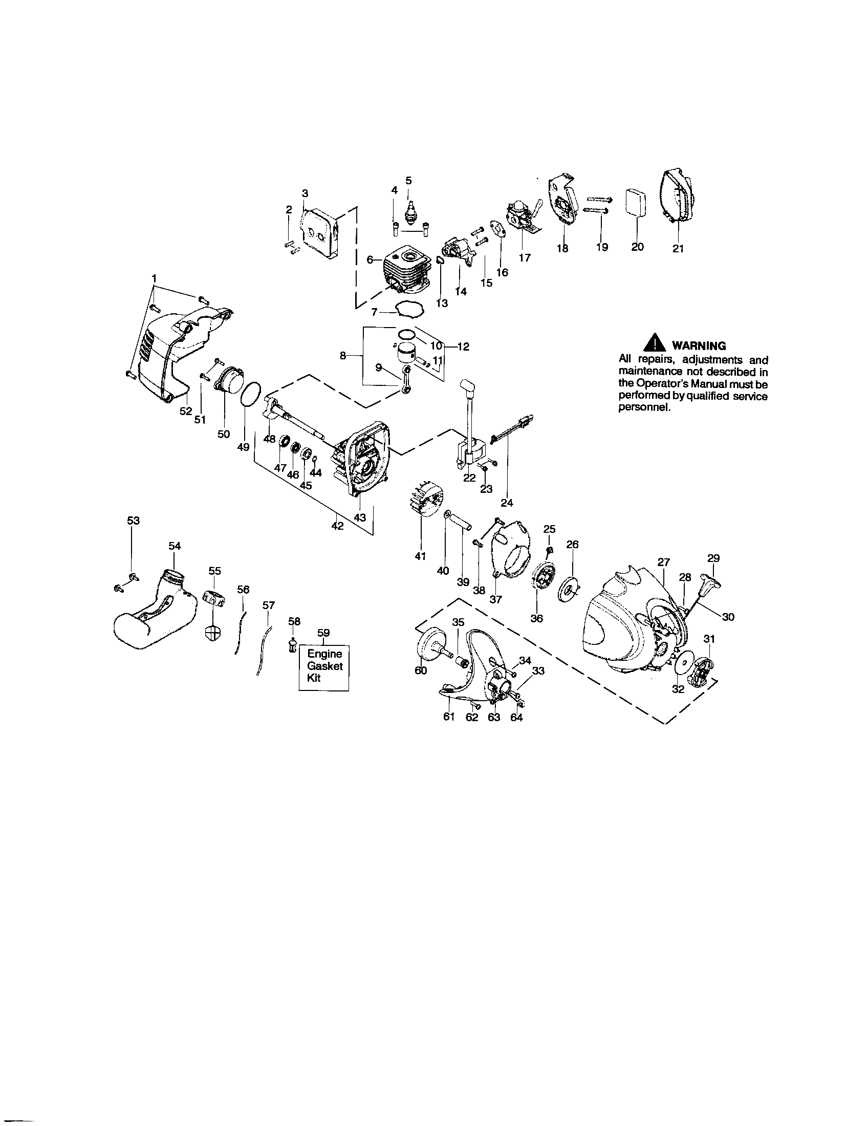 Cylinder/crankshaft/crankcase