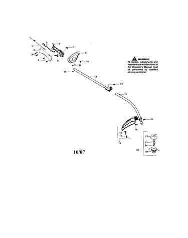 Driveshaft/handle/shield