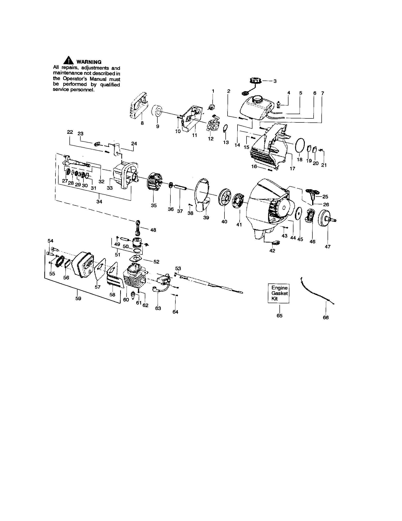 Cylinder/crankshaft/crankcase