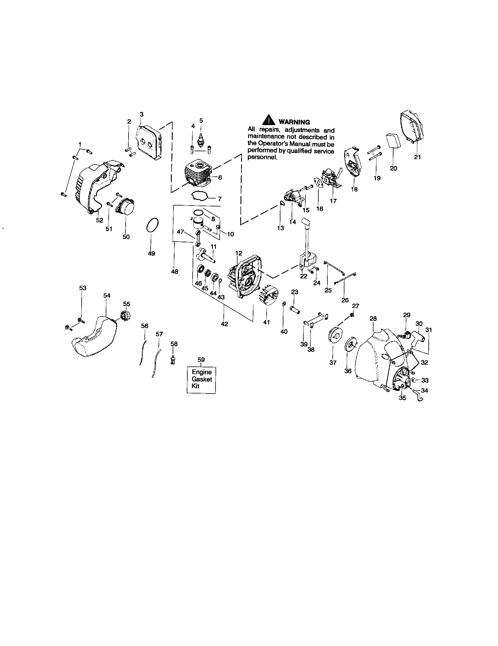 Cylinder/crankshaft/crankcase