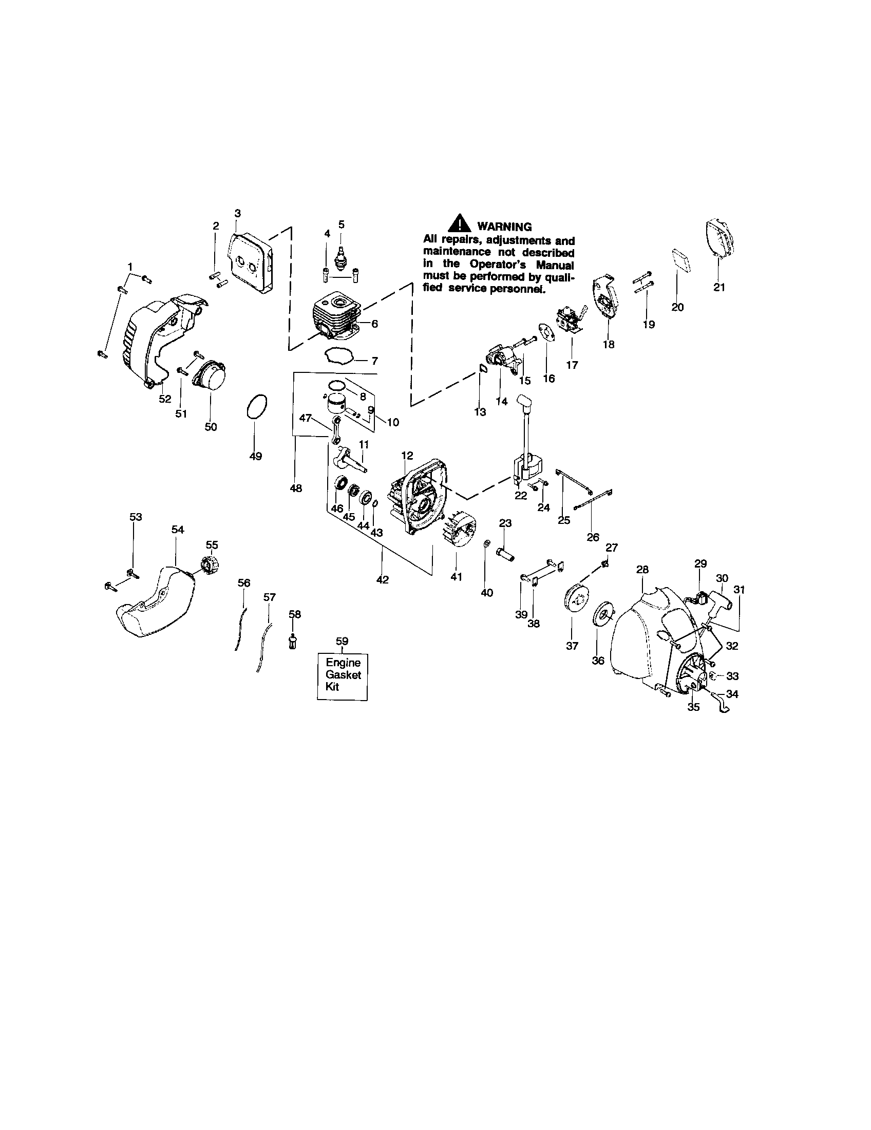 Cylinder/crankshaft/crankcase