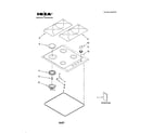 Ikea ICS304SM00 cooktop/burner/grate diagram
